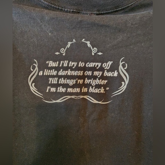 Vtg Zion Rootswear Y2K Johnny Cash Man In Black Unisex T-Shirt Large - Picture 6 of 6